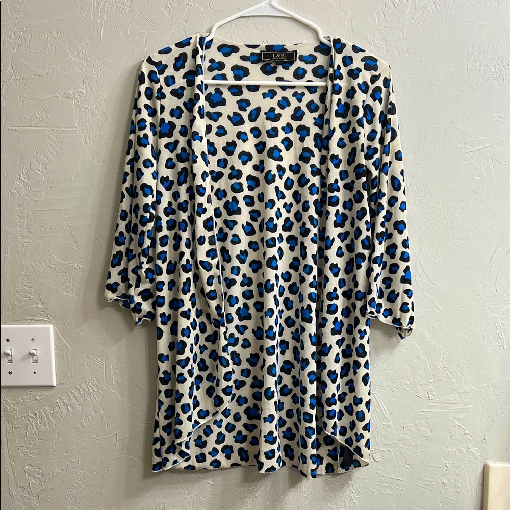Lucky & Blessed Leopard Print with Blue Highlights
